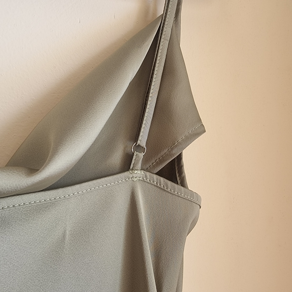 SHEIN BIZwear Cowl Neck Solid Slip Dress Workwear - Picture 12 of 13